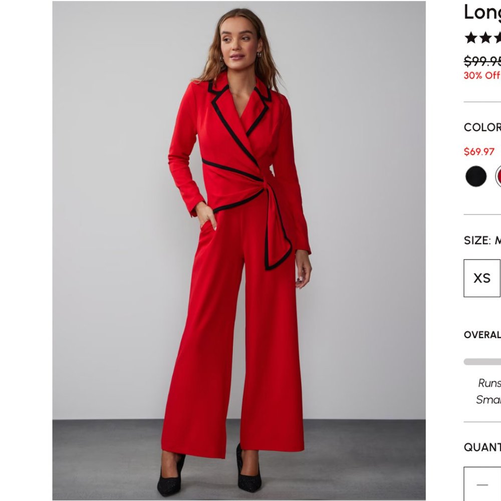 Long Sleeve Wrap Style Jumpsuit